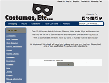 Tablet Screenshot of costumesetc.com
